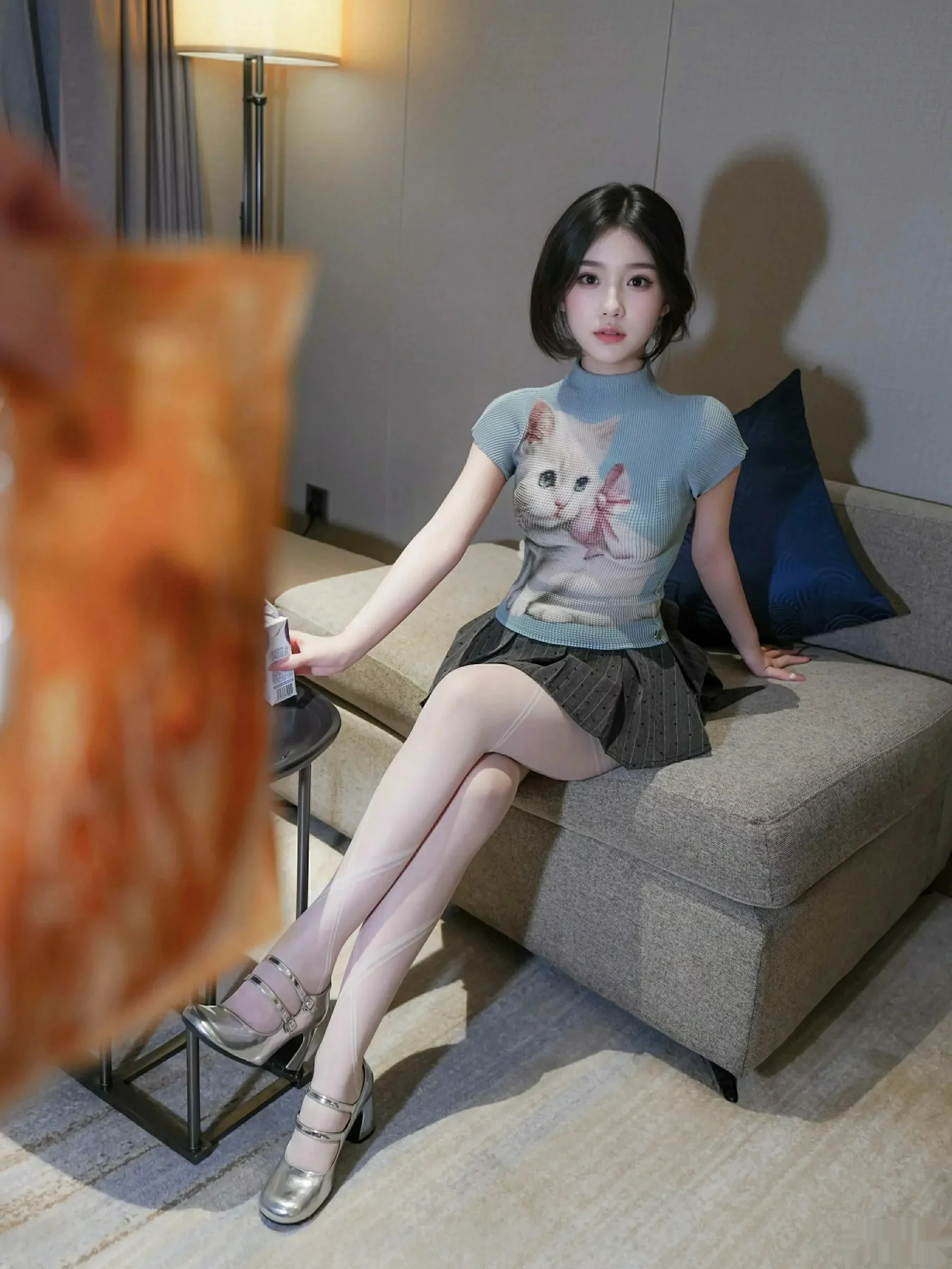秀人集.com_[XiuRen秀人网]No.10830_模特汁汁性感JK服饰露灰色内衣配白色丝袜秀曼妙身材诱惑写真70P