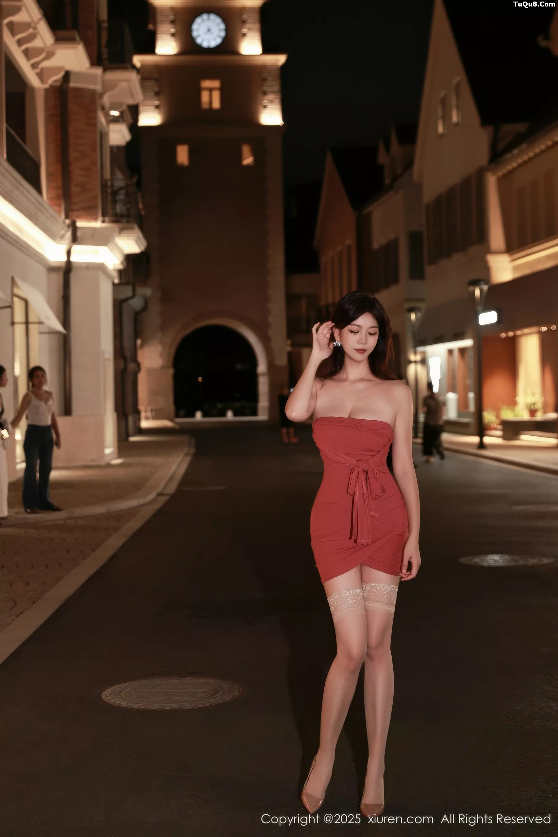 秀人集.com_[XiuRen秀人网]No.10876_模特玫瑰我爱你性感红色连衣短裙配肉色丝袜秀凹凸身材诱惑写真71P