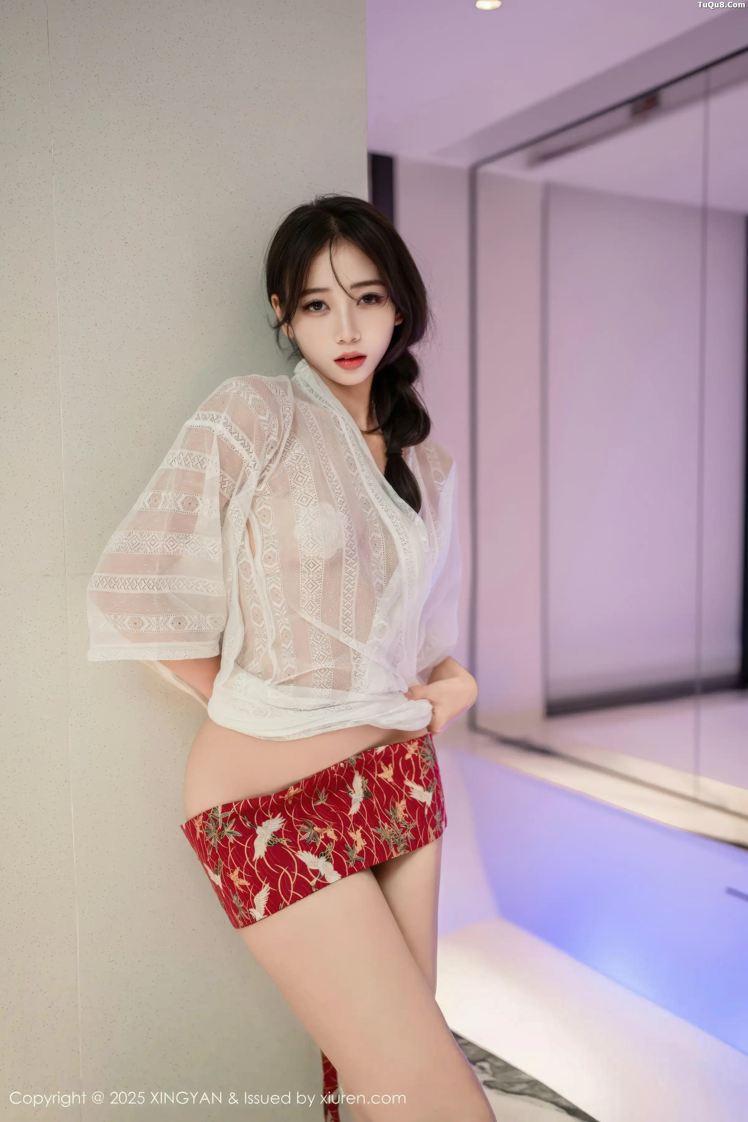 秀人集.com_[XINGYAN星颜社]VOL.442_模特时安安私房性感白色薄透连衣裙秀柔美身姿迷人诱惑写真75P