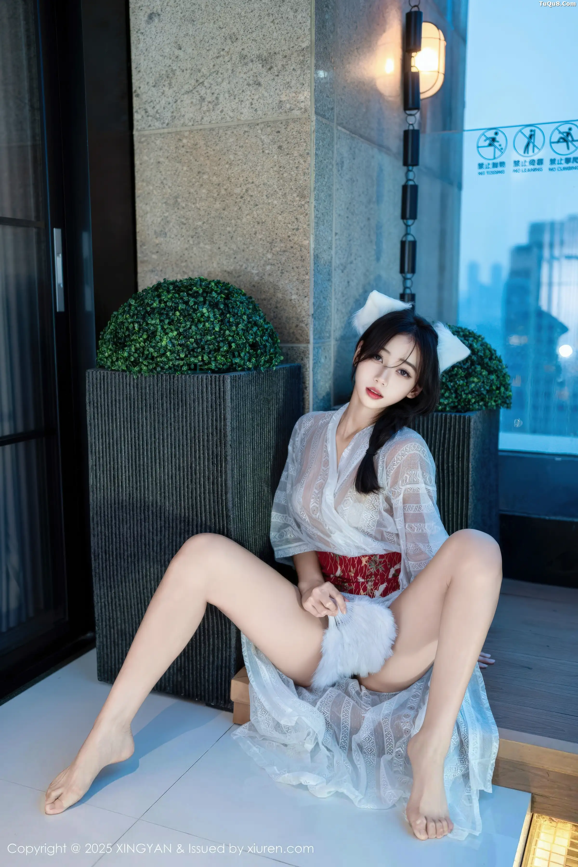 秀人集.com_[XINGYAN星颜社]VOL.442_模特时安安私房性感白色薄透连衣裙秀柔美身姿迷人诱惑写真75P