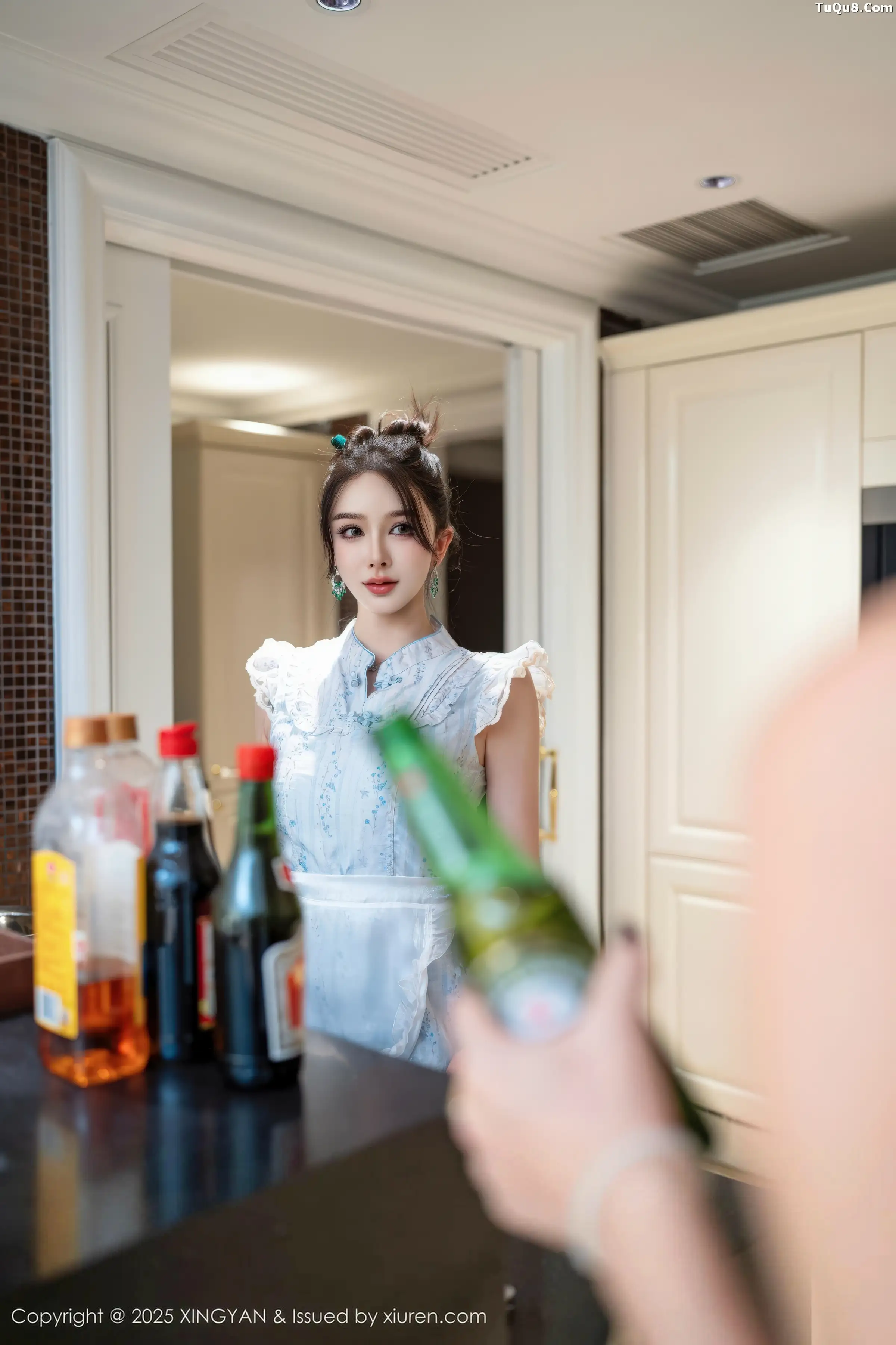 秀人集.com_[XINGYAN星颜社]VOL.444_女神李丽莎性感蓝色情趣女仆装配黑丝吊袜秀丰满身材诱惑写真72P